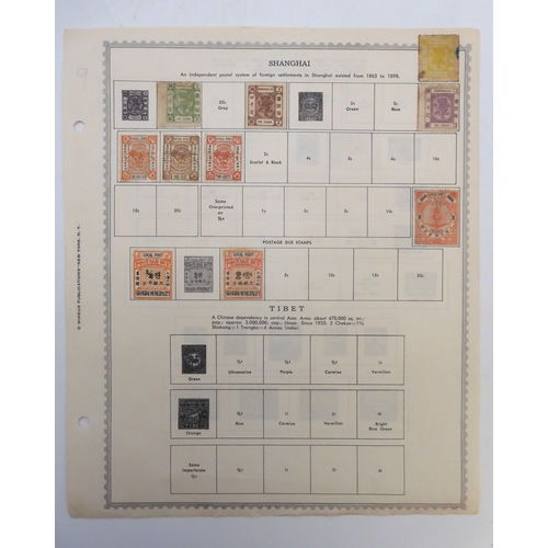 7002 - Hong Kong, Shanghai, Straits SettlementsA collection of new and used stamps on sheets to include Hon... 