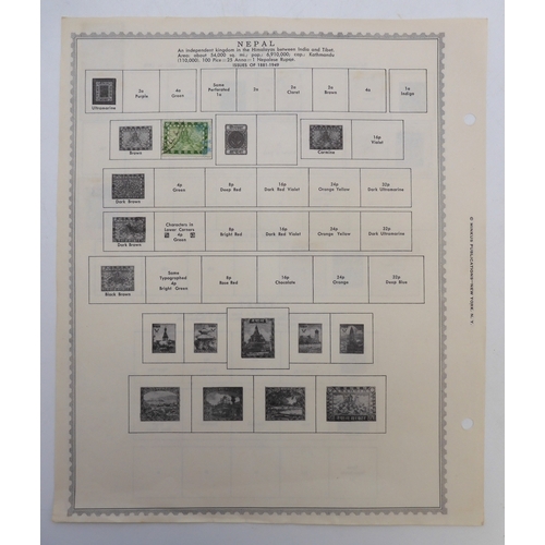 7002 - Hong Kong, Shanghai, Straits SettlementsA collection of new and used stamps on sheets to include Hon... 