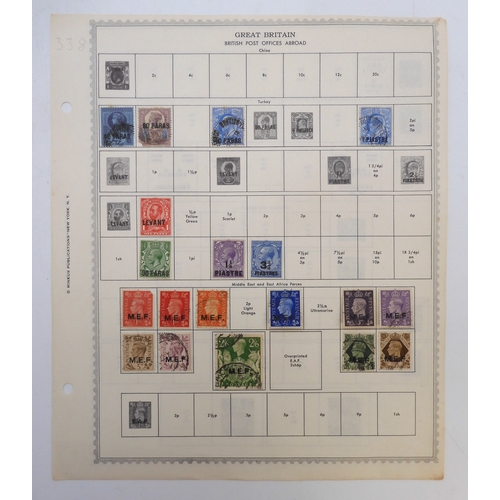 7003 - Great Britain Post Offices AbroadA lot comprising stamps on sheets to include Morocco Agencies vario... 