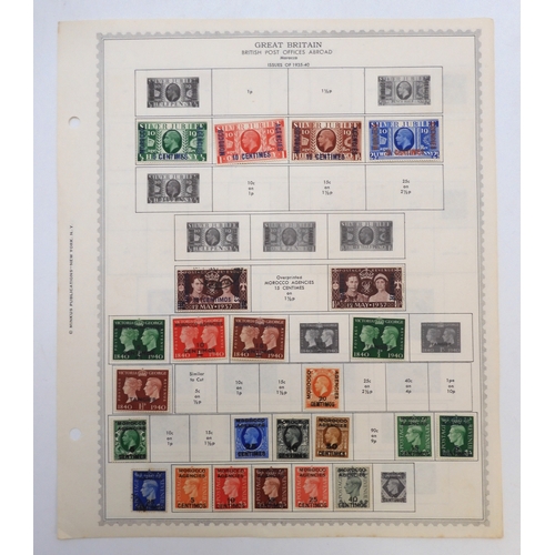 7003 - Great Britain Post Offices AbroadA lot comprising stamps on sheets to include Morocco Agencies vario... 