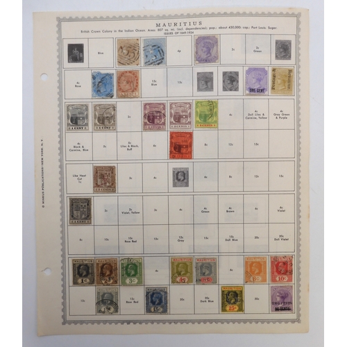 7004 - INDIA AND INDIAN STATESA collection of used stamps on sheets mostly hinged to include Victorian Indi... 