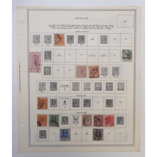 7004 - INDIA AND INDIAN STATESA collection of used stamps on sheets mostly hinged to include Victorian Indi... 