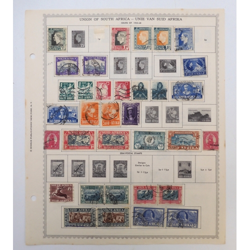 7005 - AFRICAA collection of used stamps on sheets hinged to include Lagos, Niger Coast Protectorate, Bechu... 