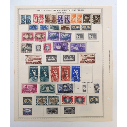 7005 - AFRICAA collection of used stamps on sheets hinged to include Lagos, Niger Coast Protectorate, Bechu... 