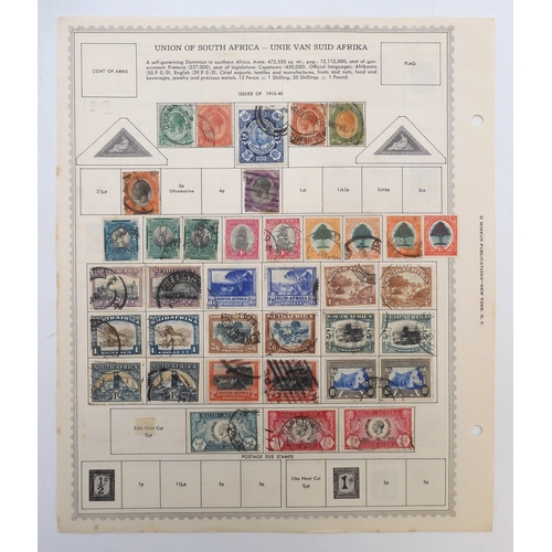 7005 - AFRICAA collection of used stamps on sheets hinged to include Lagos, Niger Coast Protectorate, Bechu... 