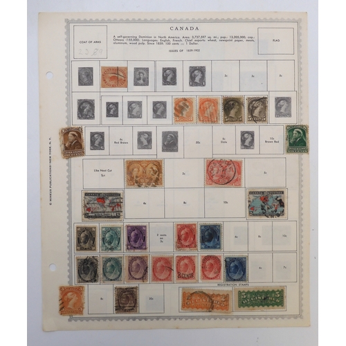 7006 - CANADA, NEWFOUNDLAND, NOVA SCOTIAA collection of used stamps on sheets hinged to include early examp... 