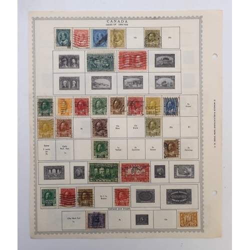 7006 - CANADA, NEWFOUNDLAND, NOVA SCOTIAA collection of used stamps on sheets hinged to include early examp... 