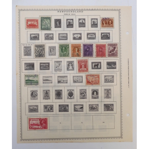 7006 - CANADA, NEWFOUNDLAND, NOVA SCOTIAA collection of used stamps on sheets hinged to include early examp... 