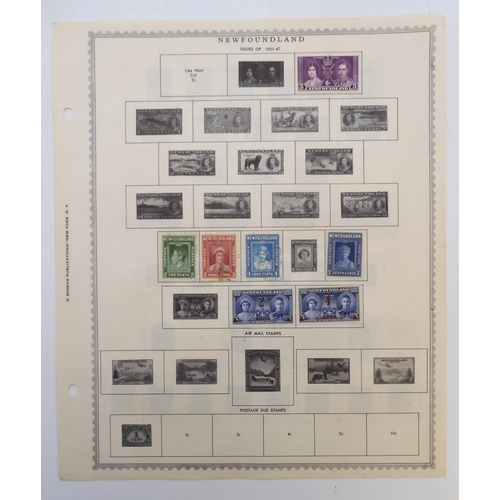 7006 - CANADA, NEWFOUNDLAND, NOVA SCOTIAA collection of used stamps on sheets hinged to include early examp... 