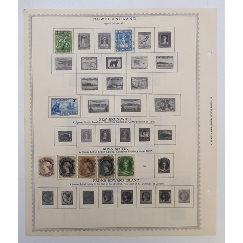 7006 - CANADA, NEWFOUNDLAND, NOVA SCOTIAA collection of used stamps on sheets hinged to include early examp... 