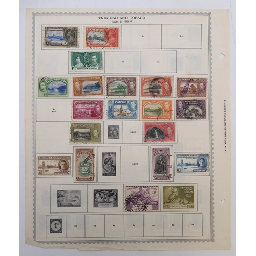 7007 - WEST INDIES AND SOUTH ATLANTICA collection of used stamps on sheets with early examples from Jamaica... 