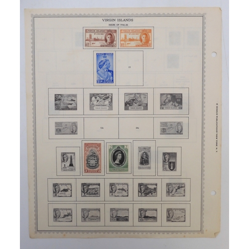 7007 - WEST INDIES AND SOUTH ATLANTICA collection of used stamps on sheets with early examples from Jamaica... 