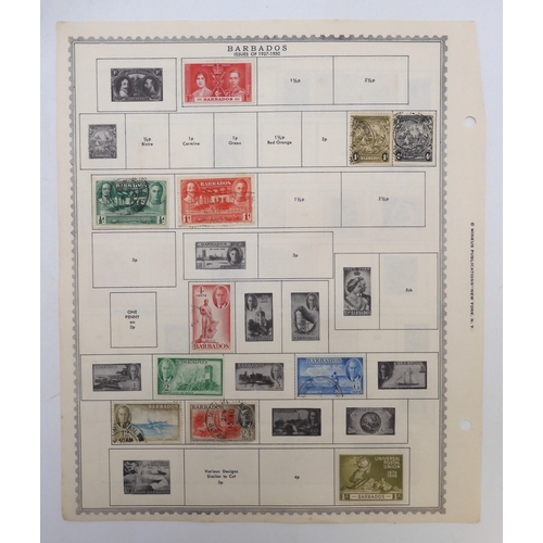 7007 - WEST INDIES AND SOUTH ATLANTICA collection of used stamps on sheets with early examples from Jamaica... 