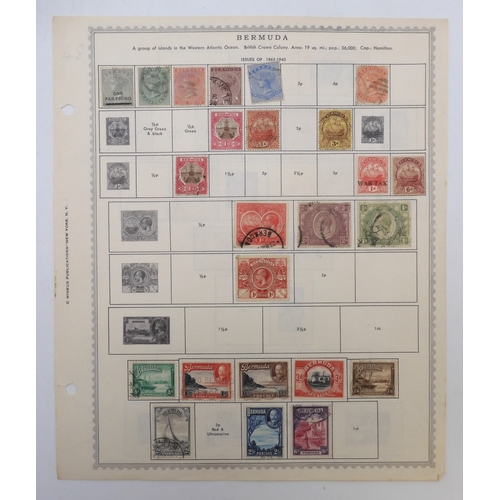 7007 - WEST INDIES AND SOUTH ATLANTICA collection of used stamps on sheets with early examples from Jamaica... 