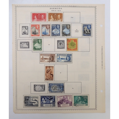 7007 - WEST INDIES AND SOUTH ATLANTICA collection of used stamps on sheets with early examples from Jamaica... 