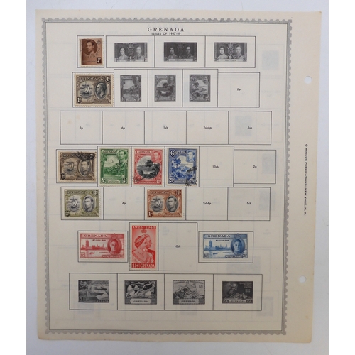 7007 - WEST INDIES AND SOUTH ATLANTICA collection of used stamps on sheets with early examples from Jamaica... 