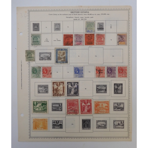 7007 - WEST INDIES AND SOUTH ATLANTICA collection of used stamps on sheets with early examples from Jamaica... 