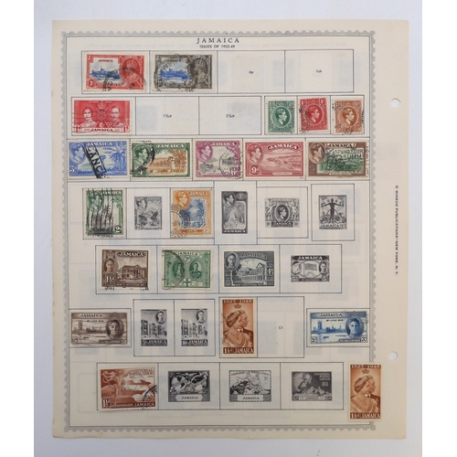 7007 - WEST INDIES AND SOUTH ATLANTICA collection of used stamps on sheets with early examples from Jamaica... 