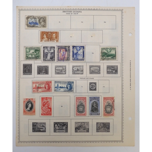 7007 - WEST INDIES AND SOUTH ATLANTICA collection of used stamps on sheets with early examples from Jamaica... 