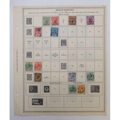 7007 - WEST INDIES AND SOUTH ATLANTICA collection of used stamps on sheets with early examples from Jamaica... 