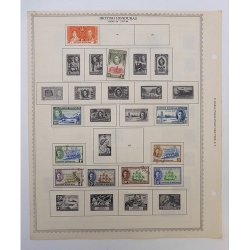 7007 - WEST INDIES AND SOUTH ATLANTICA collection of used stamps on sheets with early examples from Jamaica... 