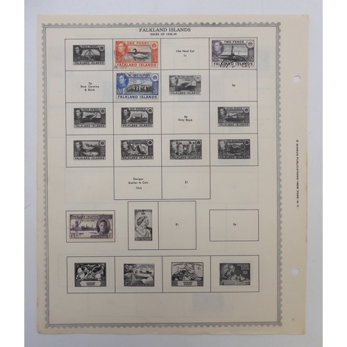 7007 - WEST INDIES AND SOUTH ATLANTICA collection of used stamps on sheets with early examples from Jamaica... 