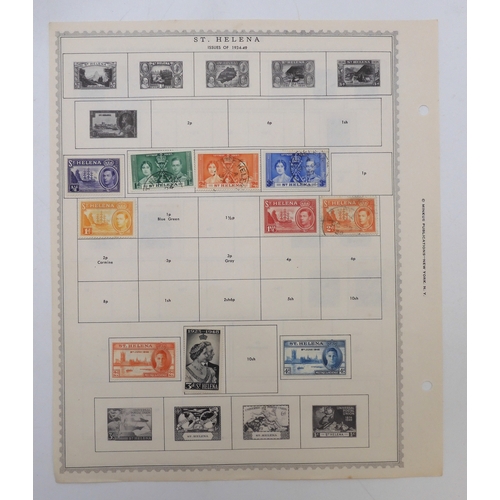 7007 - WEST INDIES AND SOUTH ATLANTICA collection of used stamps on sheets with early examples from Jamaica... 