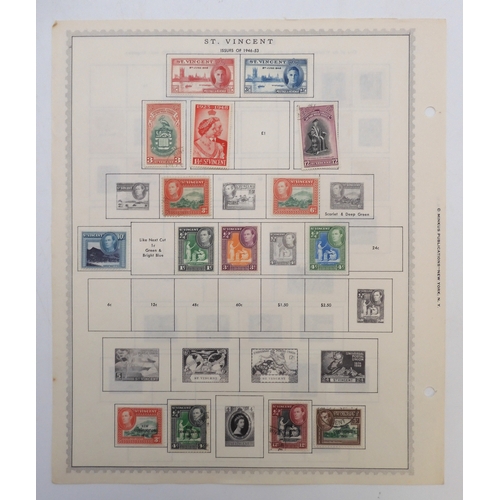 7007 - WEST INDIES AND SOUTH ATLANTICA collection of used stamps on sheets with early examples from Jamaica... 