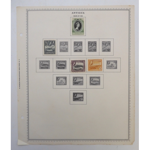 7007 - WEST INDIES AND SOUTH ATLANTICA collection of used stamps on sheets with early examples from Jamaica... 