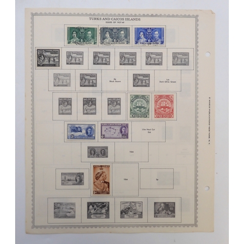 7007 - WEST INDIES AND SOUTH ATLANTICA collection of used stamps on sheets with early examples from Jamaica... 