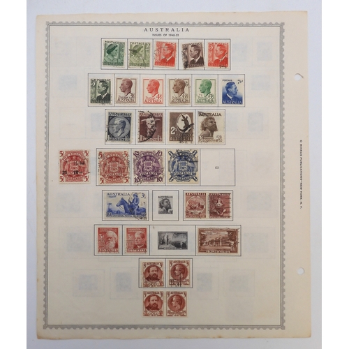 7008 - AUSTRALIA NEW ZEALAND AND FIJIA collection of used stamps on sheets hinged to include various Victor... 