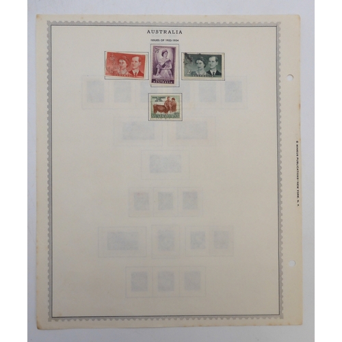 7008 - AUSTRALIA NEW ZEALAND AND FIJIA collection of used stamps on sheets hinged to include various Victor... 