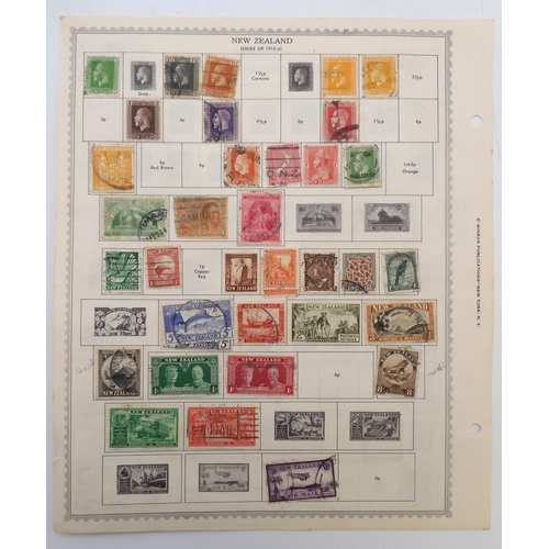 7008 - AUSTRALIA NEW ZEALAND AND FIJIA collection of used stamps on sheets hinged to include various Victor... 