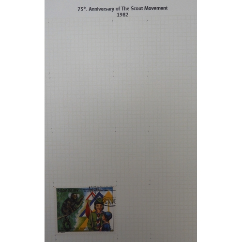 7009 - SCOUTS ON STAMPSThree albums of new and used stamps celebrating the Boy Scouts and Girl Guides mostl... 