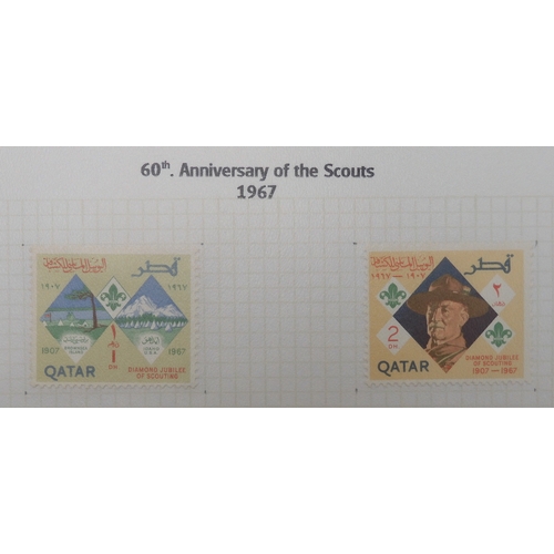 7009 - SCOUTS ON STAMPSThree albums of new and used stamps celebrating the Boy Scouts and Girl Guides mostl... 