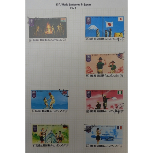 7009 - SCOUTS ON STAMPSThree albums of new and used stamps celebrating the Boy Scouts and Girl Guides mostl... 