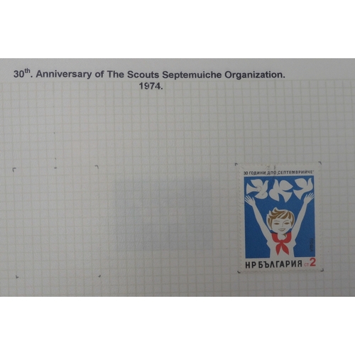 7009 - SCOUTS ON STAMPSThree albums of new and used stamps celebrating the Boy Scouts and Girl Guides mostl... 