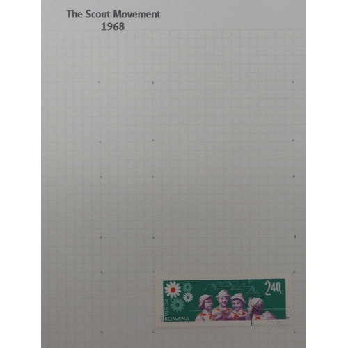 7009 - SCOUTS ON STAMPSThree albums of new and used stamps celebrating the Boy Scouts and Girl Guides mostl... 