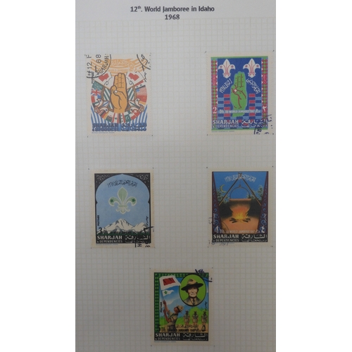 7009 - SCOUTS ON STAMPSThree albums of new and used stamps celebrating the Boy Scouts and Girl Guides mostl... 