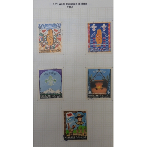 7009 - SCOUTS ON STAMPSThree albums of new and used stamps celebrating the Boy Scouts and Girl Guides mostl... 