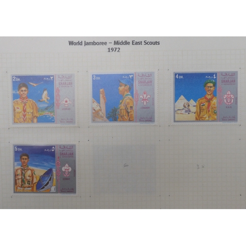 7009 - SCOUTS ON STAMPSThree albums of new and used stamps celebrating the Boy Scouts and Girl Guides mostl... 