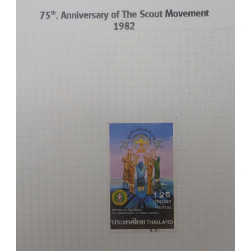 7009 - SCOUTS ON STAMPSThree albums of new and used stamps celebrating the Boy Scouts and Girl Guides mostl... 