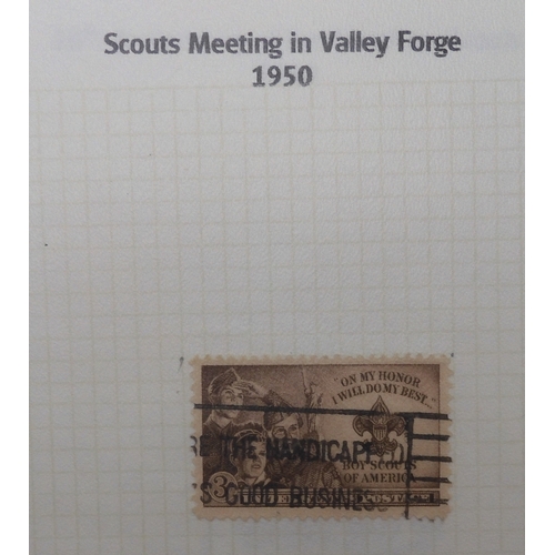 7009 - SCOUTS ON STAMPSThree albums of new and used stamps celebrating the Boy Scouts and Girl Guides mostl... 