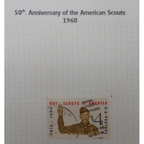 7009 - SCOUTS ON STAMPSThree albums of new and used stamps celebrating the Boy Scouts and Girl Guides mostl... 