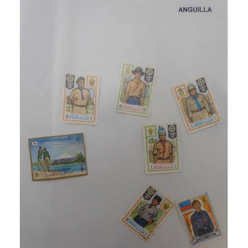 7009 - SCOUTS ON STAMPSThree albums of new and used stamps celebrating the Boy Scouts and Girl Guides mostl... 