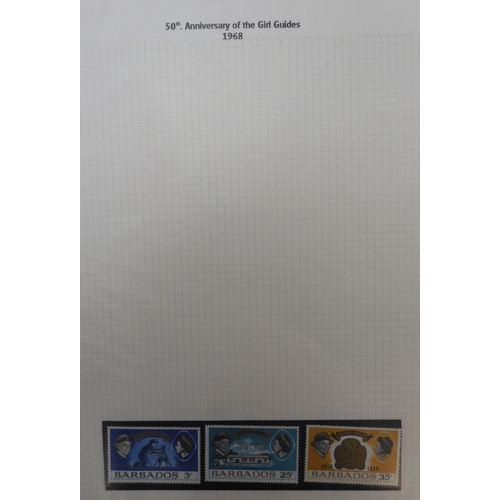 7009 - SCOUTS ON STAMPSThree albums of new and used stamps celebrating the Boy Scouts and Girl Guides mostl... 