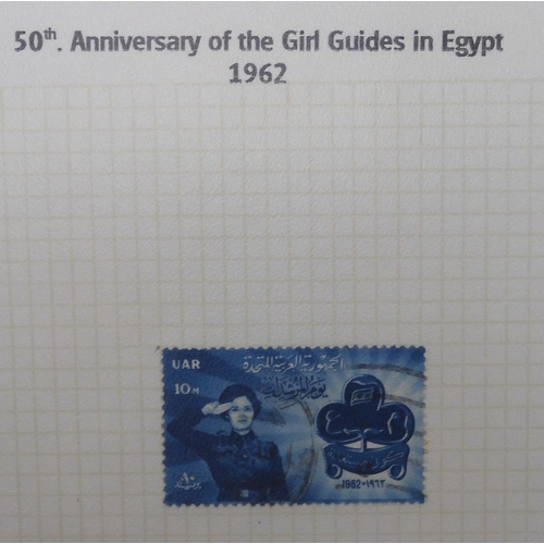 7009 - SCOUTS ON STAMPSThree albums of new and used stamps celebrating the Boy Scouts and Girl Guides mostl... 