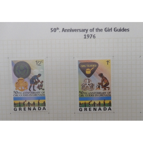 7009 - SCOUTS ON STAMPSThree albums of new and used stamps celebrating the Boy Scouts and Girl Guides mostl... 