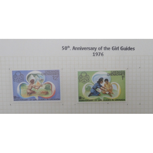 7009 - SCOUTS ON STAMPSThree albums of new and used stamps celebrating the Boy Scouts and Girl Guides mostl... 