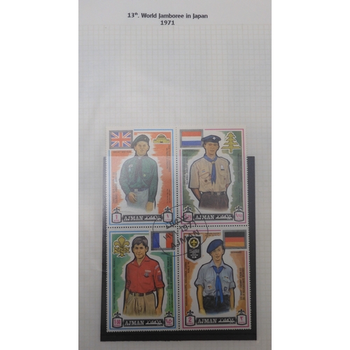 7009 - SCOUTS ON STAMPSThree albums of new and used stamps celebrating the Boy Scouts and Girl Guides mostl... 